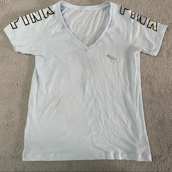 PINK V-Neck T-shirt with Sequins - Picture 4 of 9